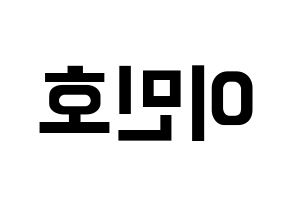 KPOP idol Stray Kids  리노 (Lee Min-ho, Lee Know) Printable Hangul name fan sign, fanboard resources for concert Reversed