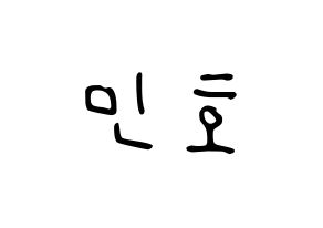 KPOP idol Stray Kids  리노 (Lee Min-ho, Lee Know) Printable Hangul name fan sign, fanboard resources for LED Normal