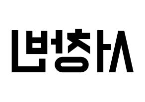KPOP idol Stray Kids  창빈 (Seo Chang-bin, Changbin) Printable Hangul name fan sign, fanboard resources for light sticks Reversed