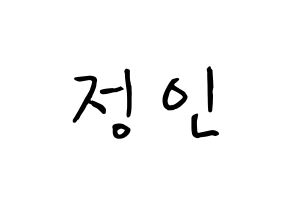 KPOP idol Stray Kids  아이엔 (Yang Jeong-in, I.N) Printable Hangul name fan sign, fanboard resources for concert Normal