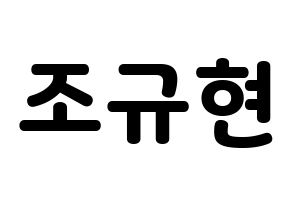 KPOP idol Super Junior-M  규현 (Cho Kyu-Hyun, Kyuhyun) Printable Hangul name fan sign & fan board resources Normal