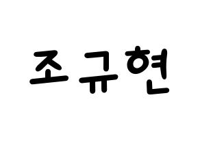 KPOP idol Super Junior-M  규현 (Cho Kyu-Hyun, Kyuhyun) Printable Hangul name fan sign, fanboard resources for light sticks Normal