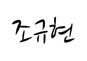 KPOP idol Super Junior-M  규현 (Cho Kyu-Hyun, Kyuhyun) Printable Hangul name fan sign, fanboard resources for concert Normal