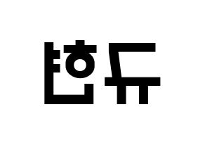 KPOP idol Super Junior-M  규현 (Cho Kyu-Hyun, Kyuhyun) Printable Hangul name fan sign, fanboard resources for light sticks Reversed