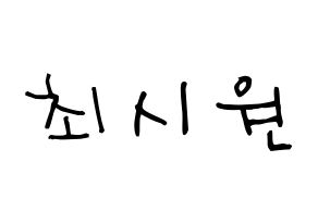 KPOP idol Super Junior-M  시원 (Choi Si-Won, Siwon) Printable Hangul name Fansign Fanboard resources for concert Normal