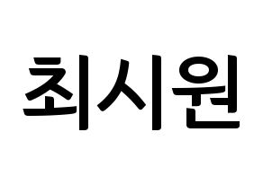KPOP idol Super Junior-M  시원 (Choi Si-Won, Siwon) Printable Hangul name fan sign, fanboard resources for concert Normal