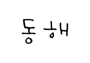 KPOP idol Super Junior-M  동해 (Lee Dong-Hae, Donghae) Printable Hangul name Fansign Fanboard resources for concert Normal