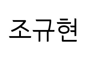KPOP idol Super Junior  규현 (Cho Kyu-Hyun, Kyuhyun) Printable Hangul name fan sign, fanboard resources for light sticks Normal