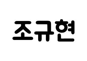 KPOP idol Super Junior  규현 (Cho Kyu-Hyun, Kyuhyun) Printable Hangul name fan sign & fan board resources Normal