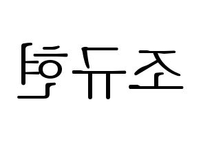 KPOP idol Super Junior  규현 (Cho Kyu-Hyun, Kyuhyun) Printable Hangul name fan sign & fan board resources Reversed