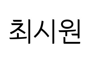 KPOP idol Super Junior  시원 (Choi Si-Won, Siwon) Printable Hangul name fan sign, fanboard resources for light sticks Normal