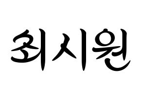 KPOP idol Super Junior  시원 (Choi Si-Won, Siwon) Printable Hangul name fan sign, fanboard resources for concert Normal