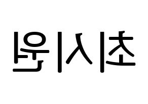 KPOP idol Super Junior  시원 (Choi Si-Won, Siwon) Printable Hangul name fan sign, fanboard resources for LED Reversed