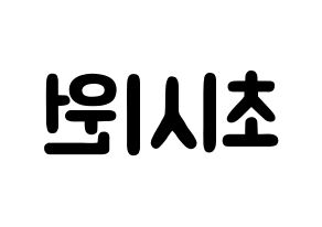 KPOP idol Super Junior  시원 (Choi Si-Won, Siwon) Printable Hangul name fan sign & fan board resources Reversed