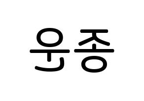 KPOP idol Super Junior  예성 (Kim Jong-Woon, Yesung) Printable Hangul name Fansign Fanboard resources for concert Reversed