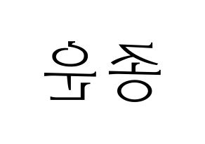 KPOP idol Super Junior  예성 (Kim Jong-Woon, Yesung) Printable Hangul name fan sign & fan board resources Reversed