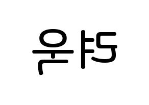 KPOP idol Super Junior  려욱 (Kim Ryeo-Wook, Ryeowook) Printable Hangul name Fansign Fanboard resources for concert Reversed