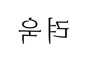 KPOP idol Super Junior  려욱 (Kim Ryeo-Wook, Ryeowook) Printable Hangul name fan sign & fan board resources Reversed