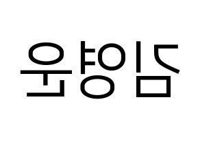KPOP idol Super Junior  강인 (Kim Young-Woon, Kangin) Printable Hangul name fan sign, fanboard resources for LED Reversed
