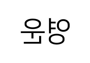 KPOP idol Super Junior  강인 (Kim Young-Woon, Kangin) Printable Hangul name fan sign, fanboard resources for LED Reversed