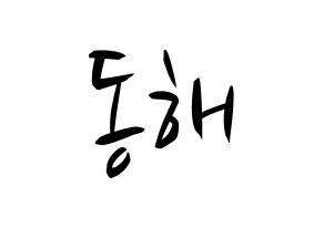 KPOP idol Super Junior  동해 (Lee Dong-Hae, Donghae) Printable Hangul name fan sign, fanboard resources for concert Normal