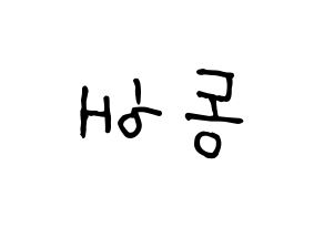 KPOP idol Super Junior  동해 (Lee Dong-Hae, Donghae) Printable Hangul name fan sign, fanboard resources for concert Reversed