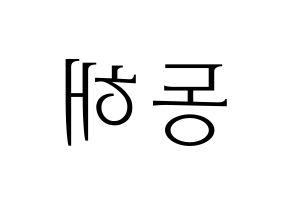 KPOP idol Super Junior  동해 (Lee Dong-Hae, Donghae) Printable Hangul name fan sign & fan board resources Reversed