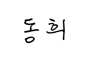 KPOP idol Super Junior  신동 (Shin Dong-Hee, Shindong) Printable Hangul name fan sign, fanboard resources for concert Normal