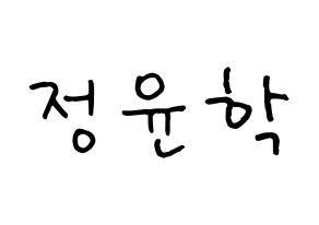 KPOP idol Supernova  윤학 (Jung Yun-hak, YoonHak) Printable Hangul name fan sign, fanboard resources for concert Normal