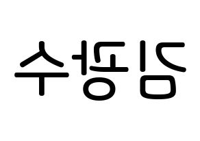 KPOP idol Supernova  광수 (Kim Kwang-soo, KwangSoo) Printable Hangul name Fansign Fanboard resources for concert Reversed