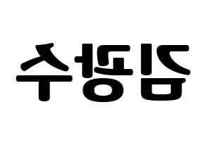 KPOP idol Supernova  광수 (Kim Kwang-soo, KwangSoo) Printable Hangul name fan sign, fanboard resources for light sticks Reversed