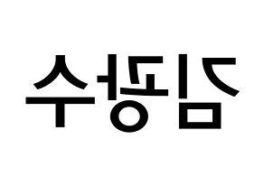 KPOP idol Supernova  광수 (Kim Kwang-soo, KwangSoo) Printable Hangul name Fansign Fanboard resources for concert Reversed