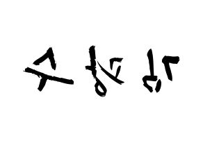 KPOP idol Supernova  광수 (Kim Kwang-soo, KwangSoo) Printable Hangul name fan sign & fan board resources Reversed