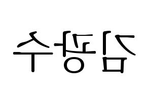 KPOP idol Supernova  광수 (Kim Kwang-soo, KwangSoo) Printable Hangul name fan sign & fan board resources Reversed
