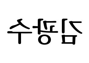 KPOP idol Supernova  광수 (Kim Kwang-soo, KwangSoo) Printable Hangul name fan sign, fanboard resources for LED Reversed
