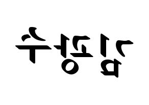 KPOP idol Supernova  광수 (Kim Kwang-soo, KwangSoo) Printable Hangul name fan sign, fanboard resources for LED Reversed