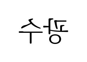 KPOP idol Supernova  광수 (Kim Kwang-soo, KwangSoo) Printable Hangul name fan sign & fan board resources Reversed