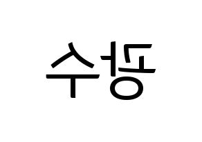 KPOP idol Supernova  광수 (Kim Kwang-soo, KwangSoo) Printable Hangul name fan sign, fanboard resources for light sticks Reversed