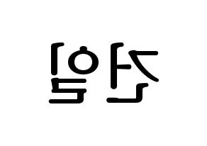 KPOP idol Supernova  건일 (Park Geon-il, Geonil) Printable Hangul name fan sign, fanboard resources for LED Reversed