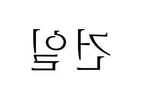 KPOP idol Supernova  건일 (Park Geon-il, Geonil) Printable Hangul name fan sign & fan board resources Reversed