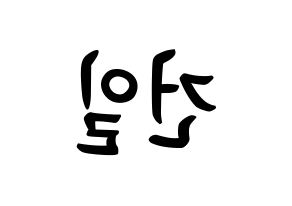 KPOP idol Supernova  건일 (Park Geon-il, Geonil) Printable Hangul name fan sign, fanboard resources for concert Reversed