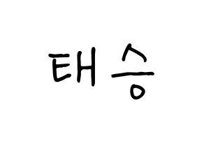 KPOP idol TEEN TEEN  이태승 (Lee Tae-seung, Lee Tae-seung) Printable Hangul name fan sign, fanboard resources for concert Normal