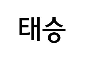 KPOP idol TEEN TEEN  이태승 (Lee Tae-seung, Lee Tae-seung) Printable Hangul name Fansign Fanboard resources for concert Normal