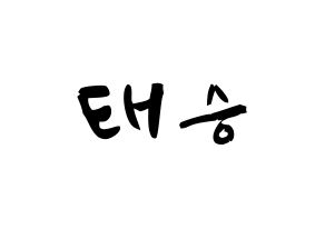 KPOP idol TEEN TEEN  이태승 (Lee Tae-seung, Lee Tae-seung) Printable Hangul name fan sign & fan board resources Normal