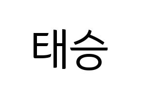 KPOP idol TEEN TEEN  이태승 (Lee Tae-seung, Lee Tae-seung) Printable Hangul name fan sign, fanboard resources for light sticks Normal