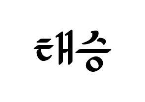 KPOP idol TEEN TEEN  이태승 (Lee Tae-seung, Lee Tae-seung) Printable Hangul name fan sign, fanboard resources for LED Normal