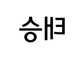 KPOP idol TEEN TEEN  이태승 (Lee Tae-seung, Lee Tae-seung) Printable Hangul name Fansign Fanboard resources for concert Reversed