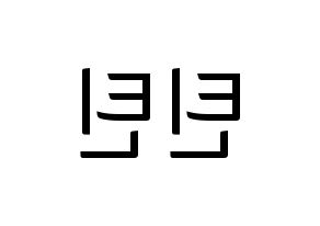 KPOP idol TEEN TEEN Printable Hangul fan sign, fanboard resources for light sticks Reversed