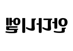 KPOP idol TEEN TOP  니엘 (An Daniel, Niel) Printable Hangul name fan sign, fanboard resources for light sticks Reversed
