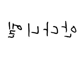 KPOP idol TEEN TOP  니엘 (An Daniel, Niel) Printable Hangul name fan sign, fanboard resources for concert Reversed